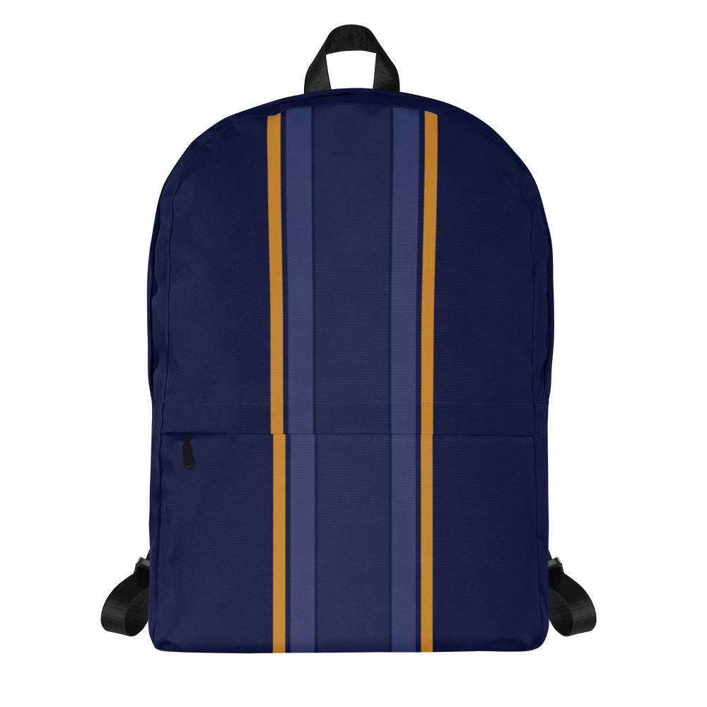 Vertical Dark Blue - Sustainably Made Backpack