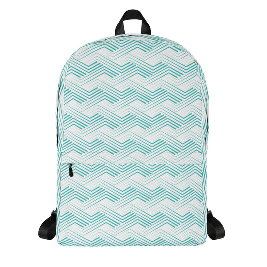 Blue Zigzag - Sustainably Made Backpack