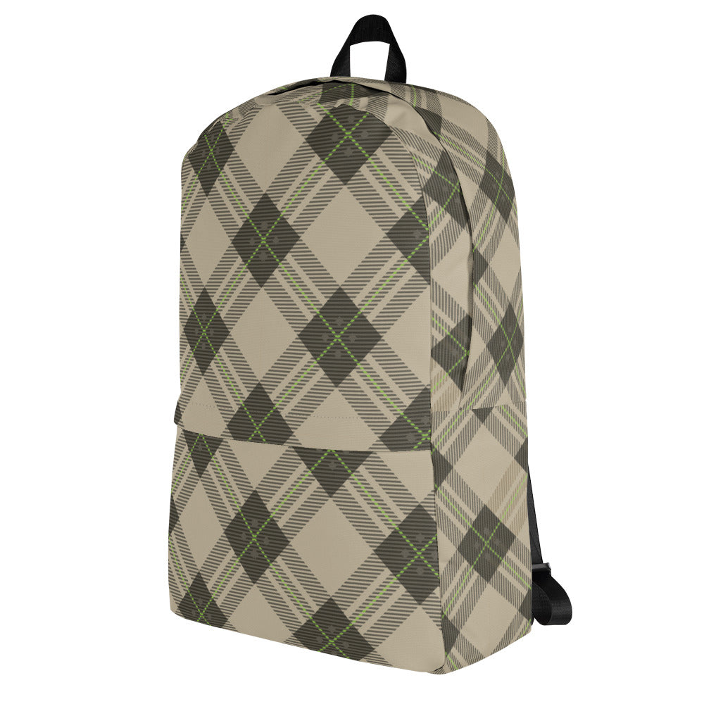 Brown Tartan - Sustainably Made Backpack