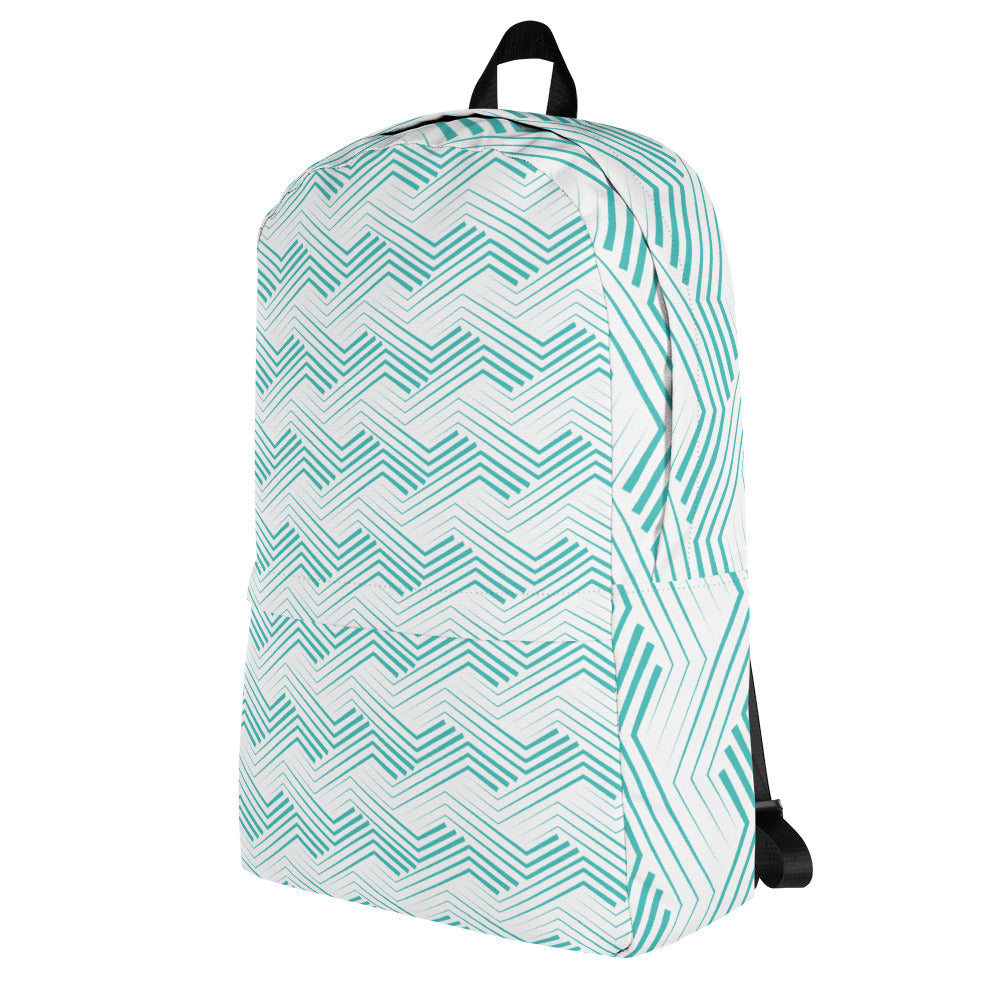 Blue Zigzag - Sustainably Made Backpack