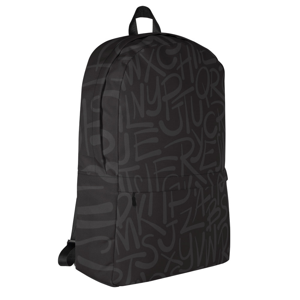 Dark Alphabet - Sustainably Made Backpack