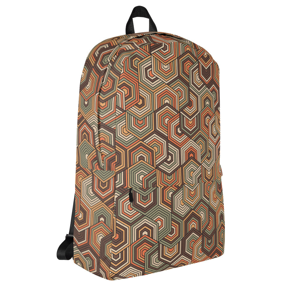 Hexagonal Retro - Sustainably Made Backpack