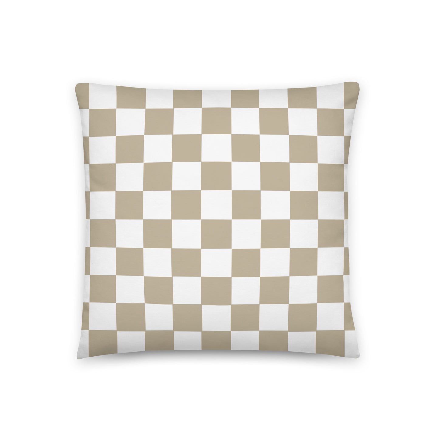 Mocca Chequered Flag - Sustainably Made Pillows