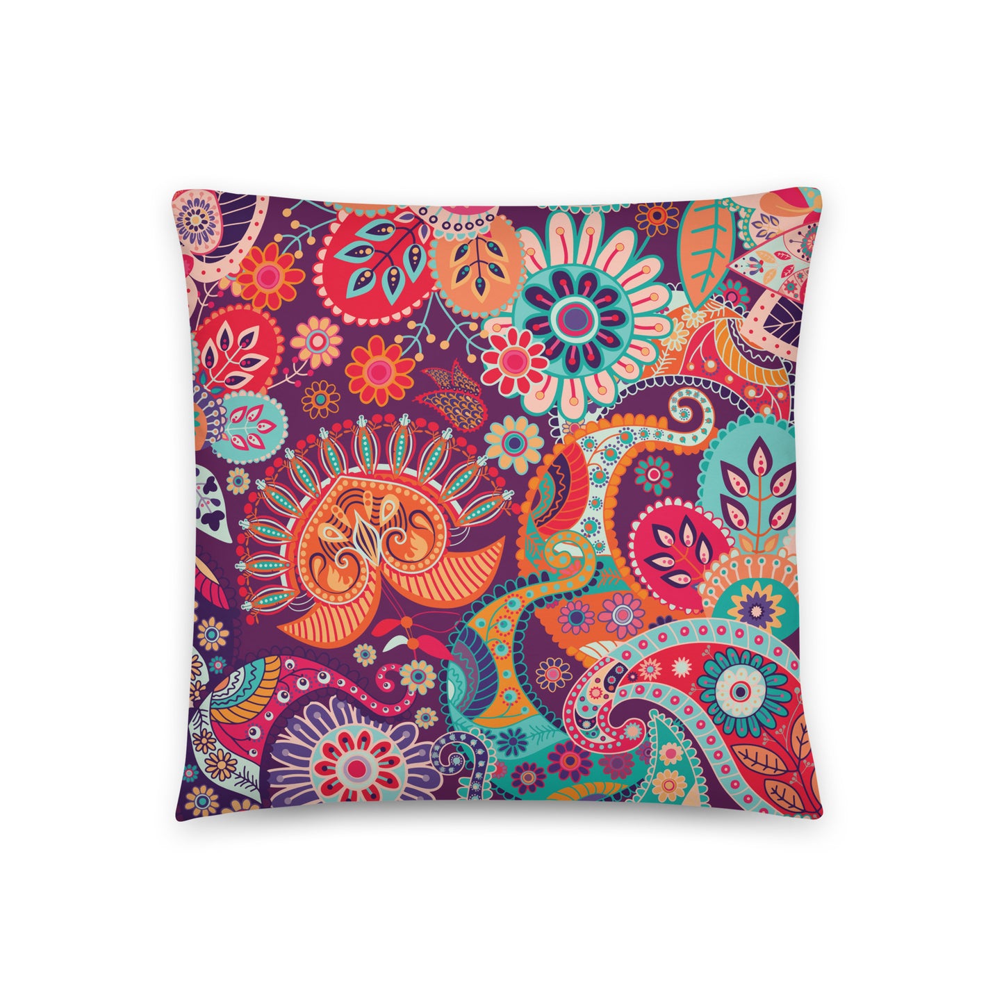 Floral Orange Tribe - Sustainably Made Pillows