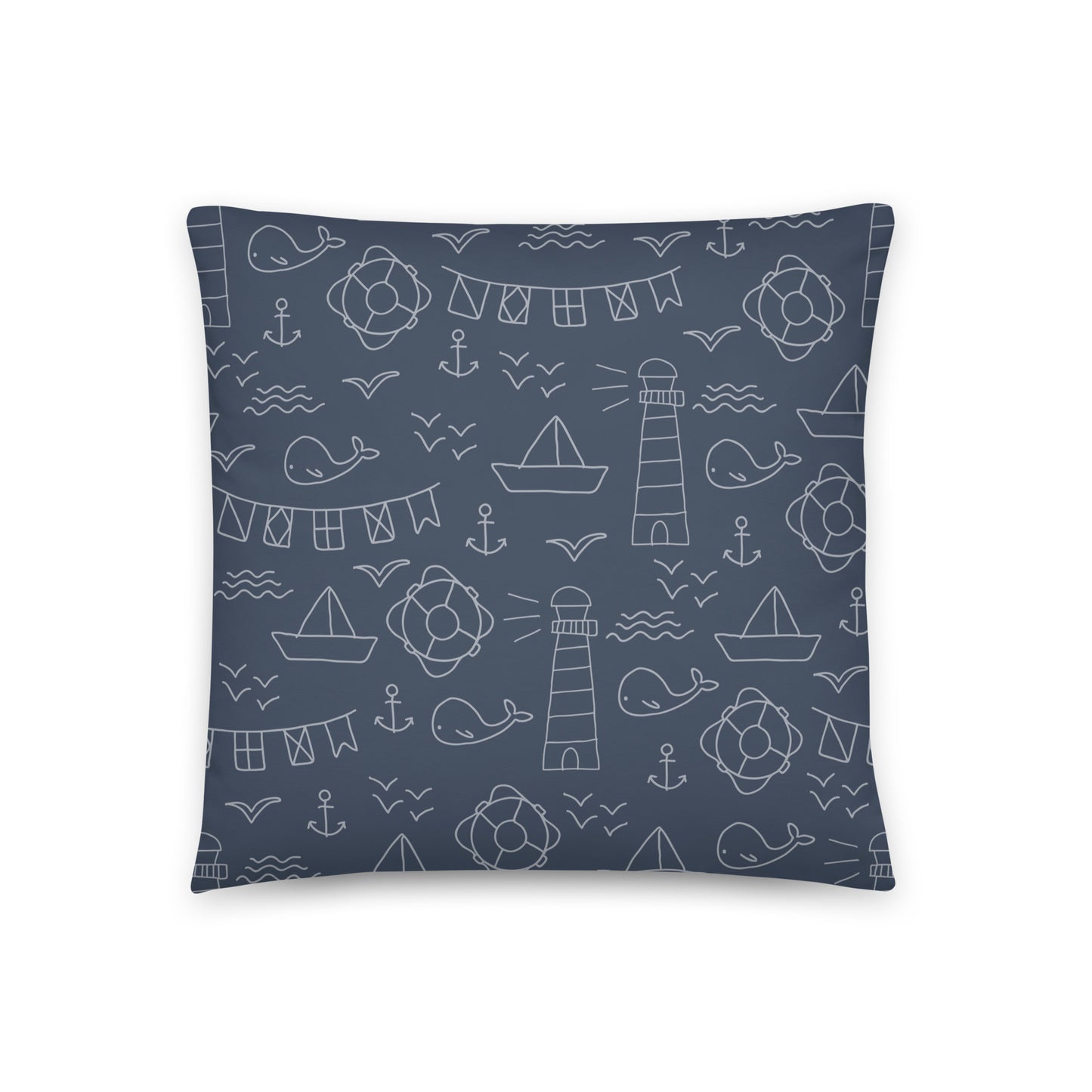 Lighthouse Doodle - Sustainably Made Pillows