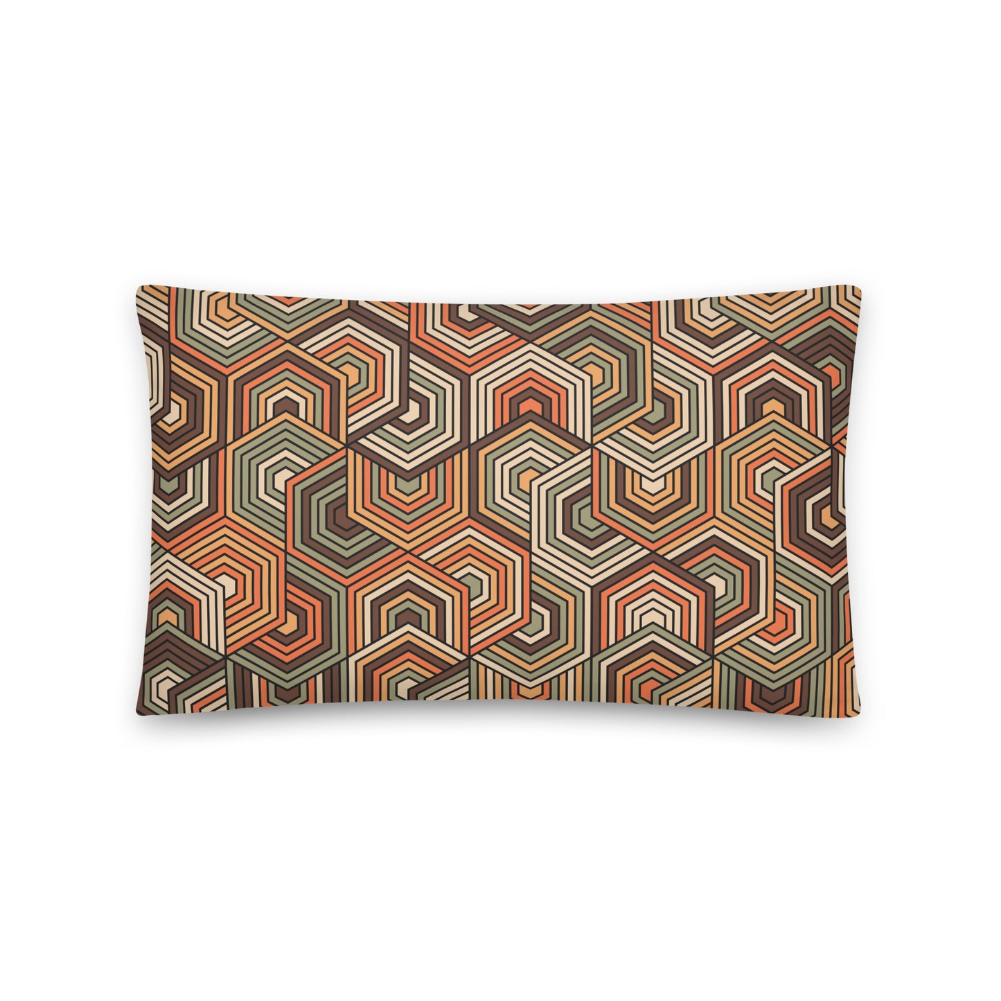 Hexagonal Retro Pattern - Sustainably Made Pillows