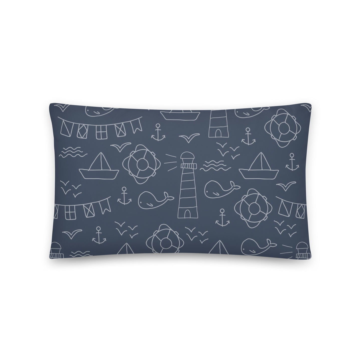 Lighthouse Doodle - Sustainably Made Pillows