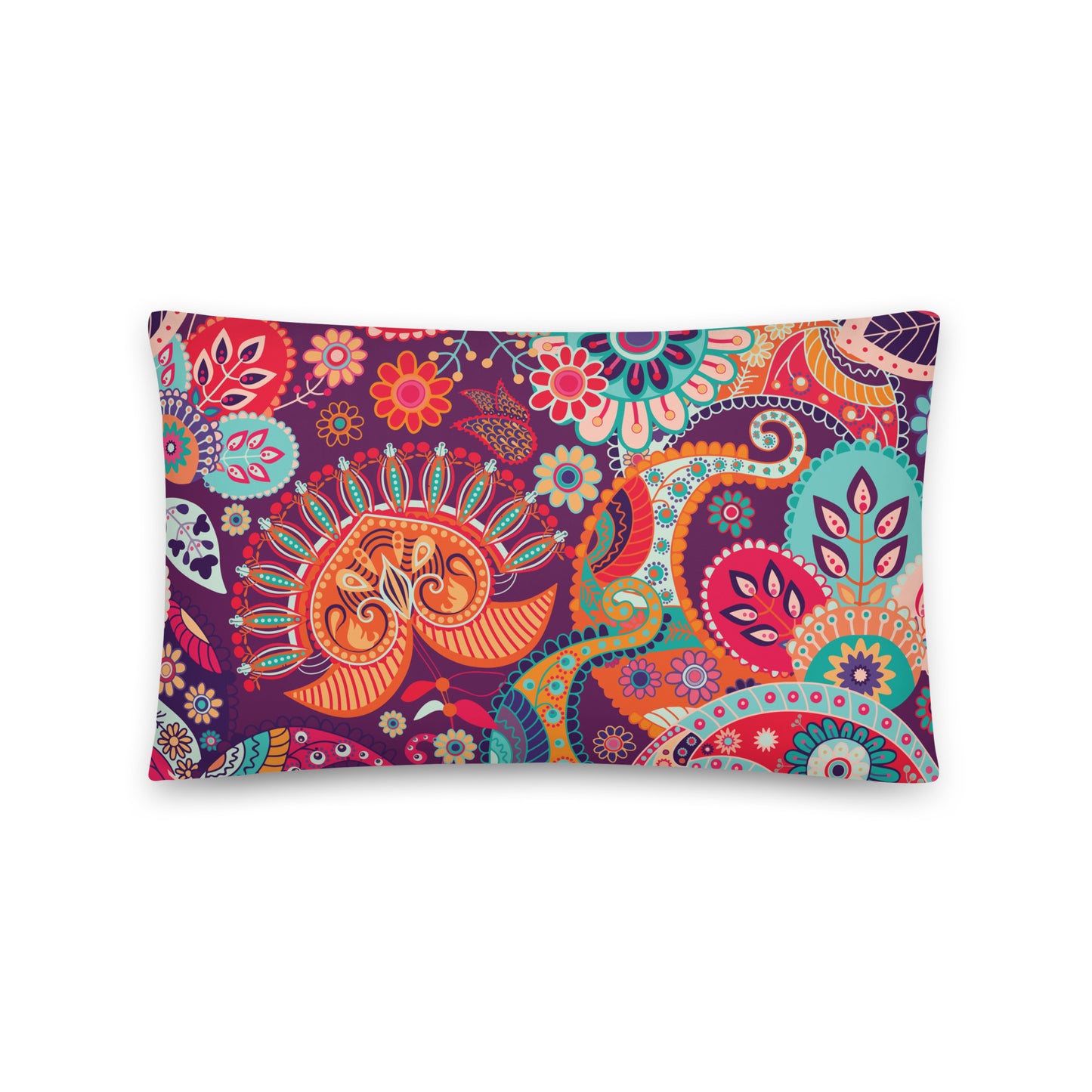 Floral Orange Tribe - Sustainably Made Pillows