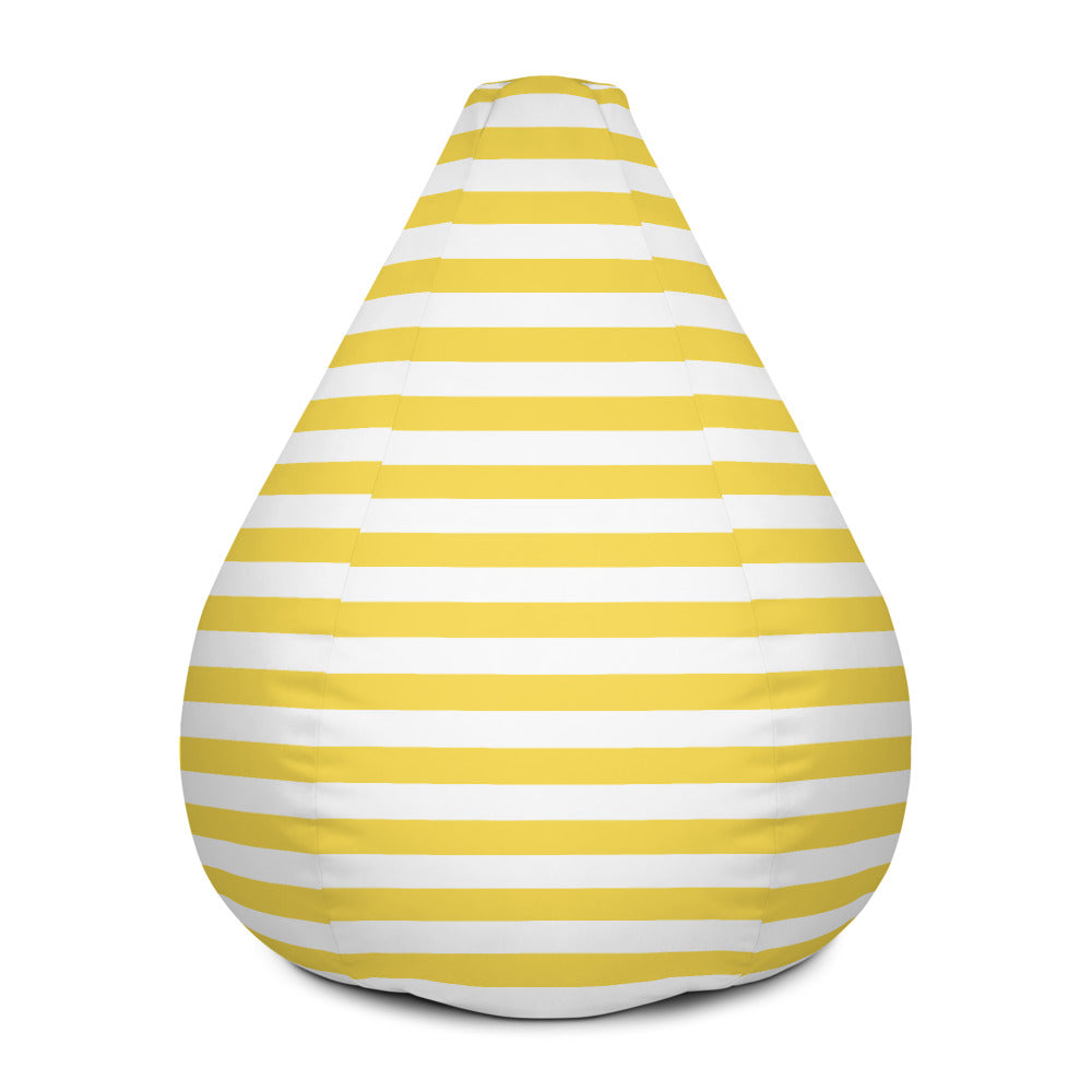 Yellow Stripes - Sustainably Made Bean Bag Chair Cover