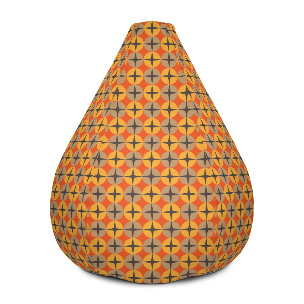 Retro Orange - Sustainably Made Bean Bag Chair Cover