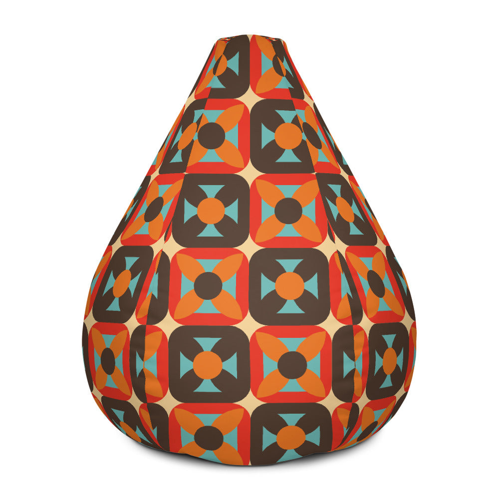 Retro Block - Sustainably Made Bean Bag Chair Cover