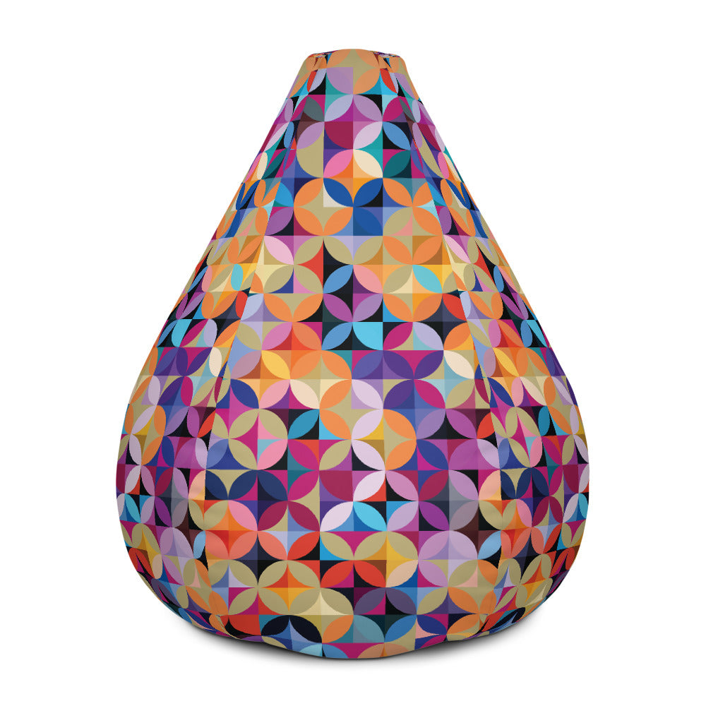 Multicolored Illusion - Sustainably Made Bean Bag Chair Cover