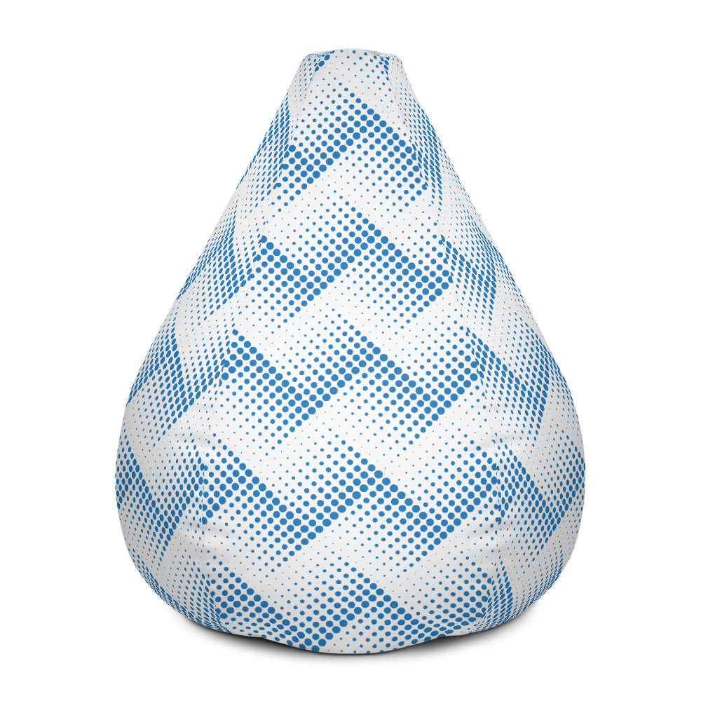 Blue Halftone - Sustainably Made Bean Bag Chair Cover