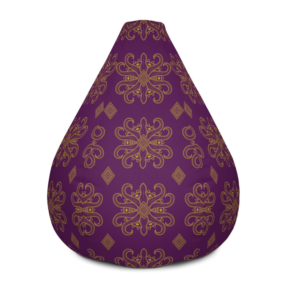 Classic Gold Ornament - Sustainably Made Bean Bag Chair Cover