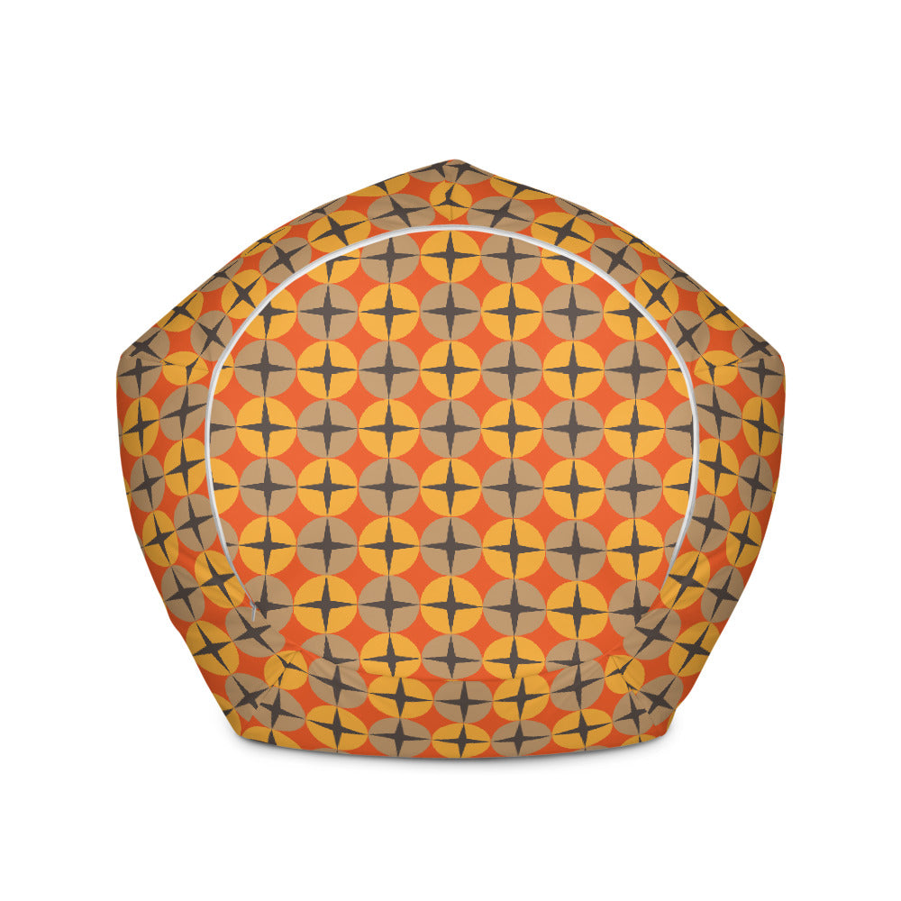 Retro Orange - Sustainably Made Bean Bag Chair Cover