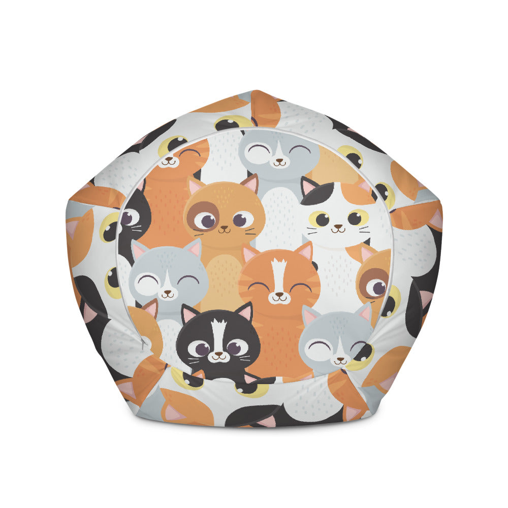 Cats Family - Sustainably Made Bean Bag Chair Cover