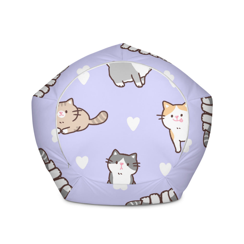 Fluffy Cats - Sustainably Made Bean Bag Chair Cover