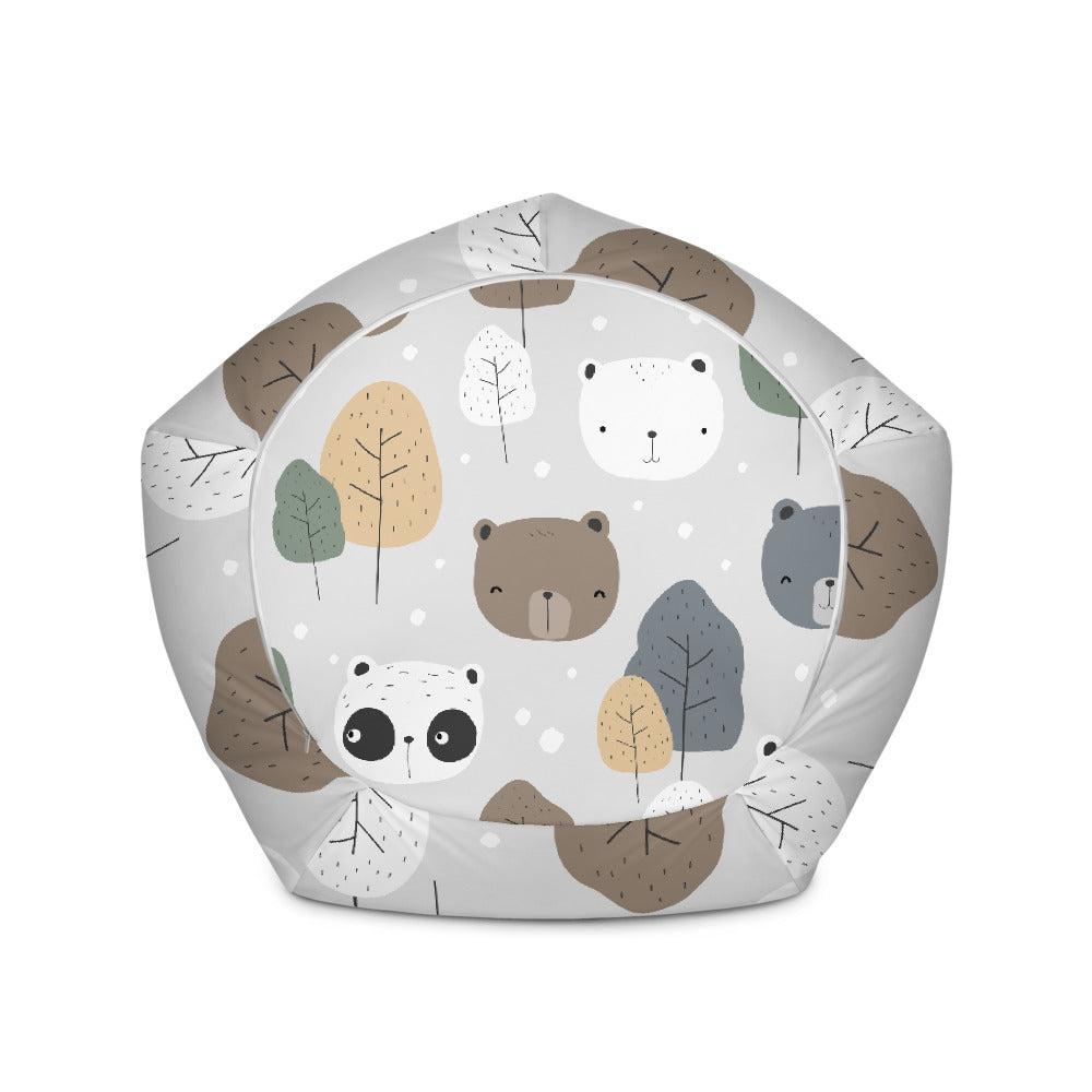 Snow Bears - Sustainably Made Bean Bag Chair Cover