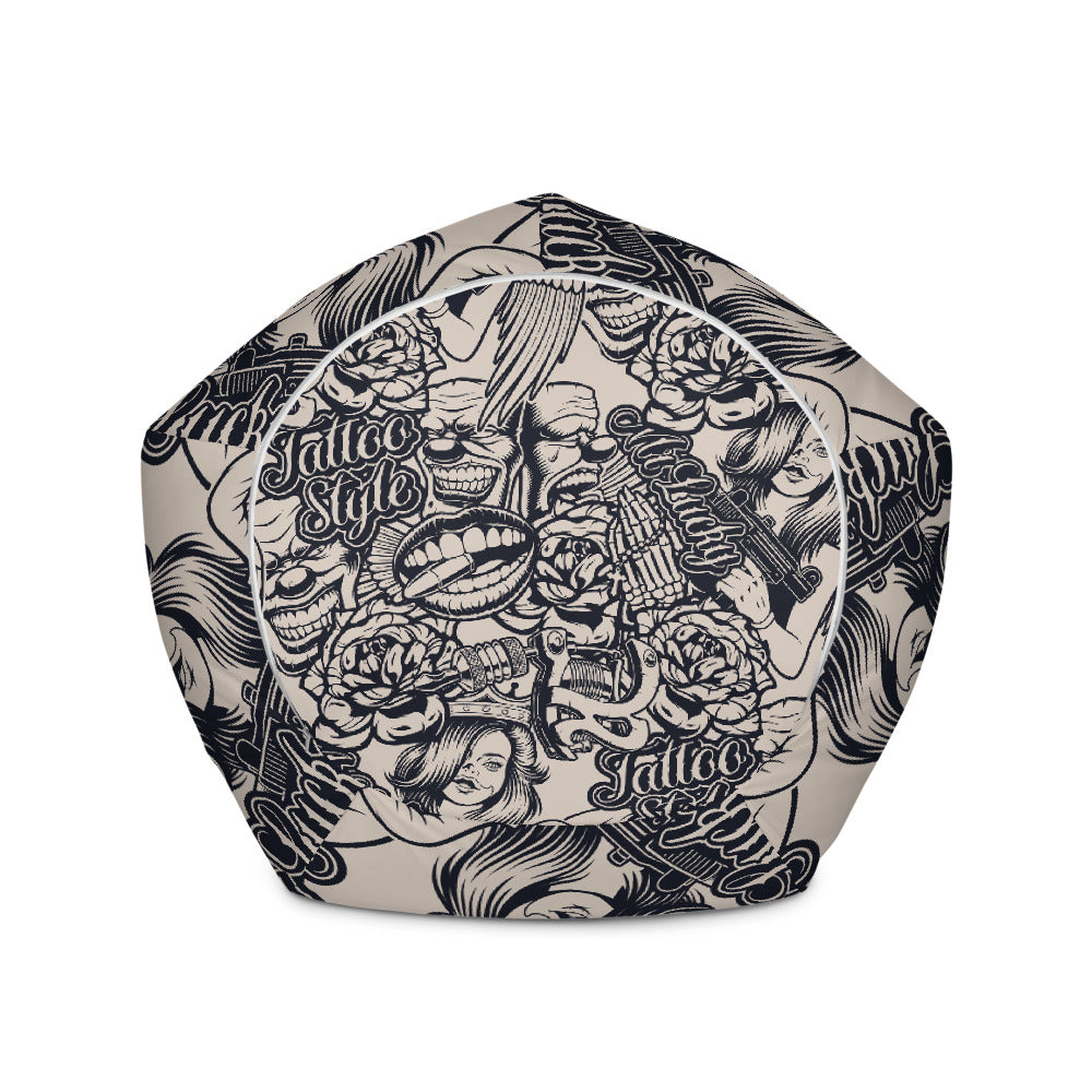 Tattoo Style - Sustainably Made Bean Bag Chair Cover