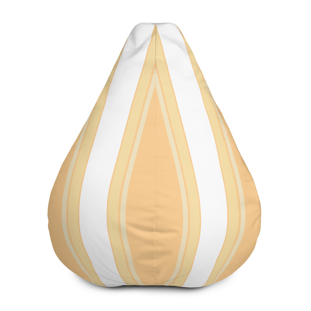 Vertical Yellow Stripes - Sustainably Made Bean Bag Chair Cover