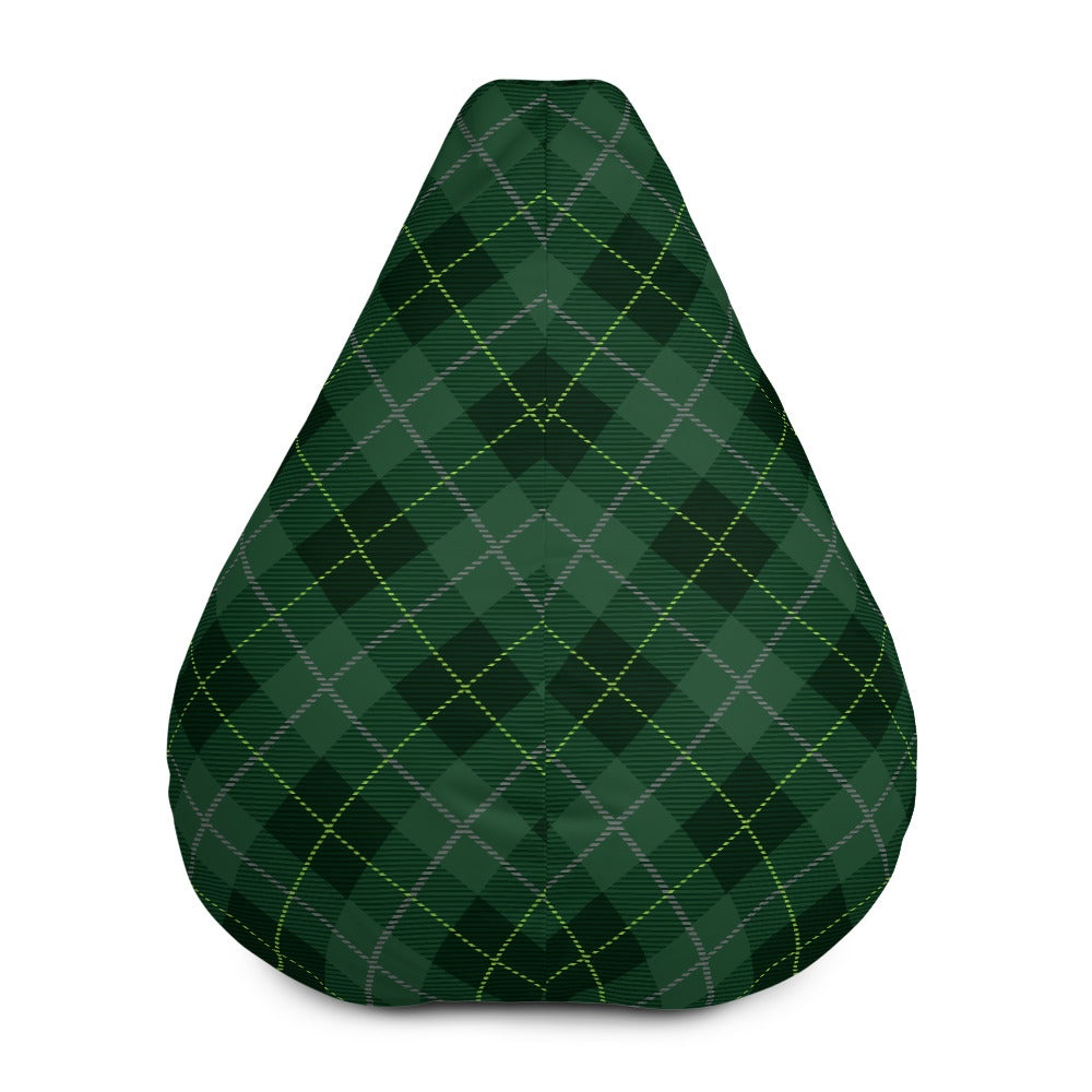 Deep Forest Tartan - Sustainably Made Bean Bag Chair Cover