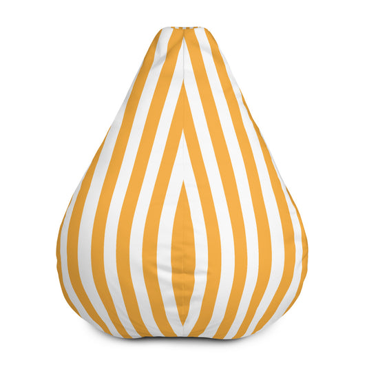 Vertical Lines Yellow - Sustainably Made Bean Bag Chair Cover
