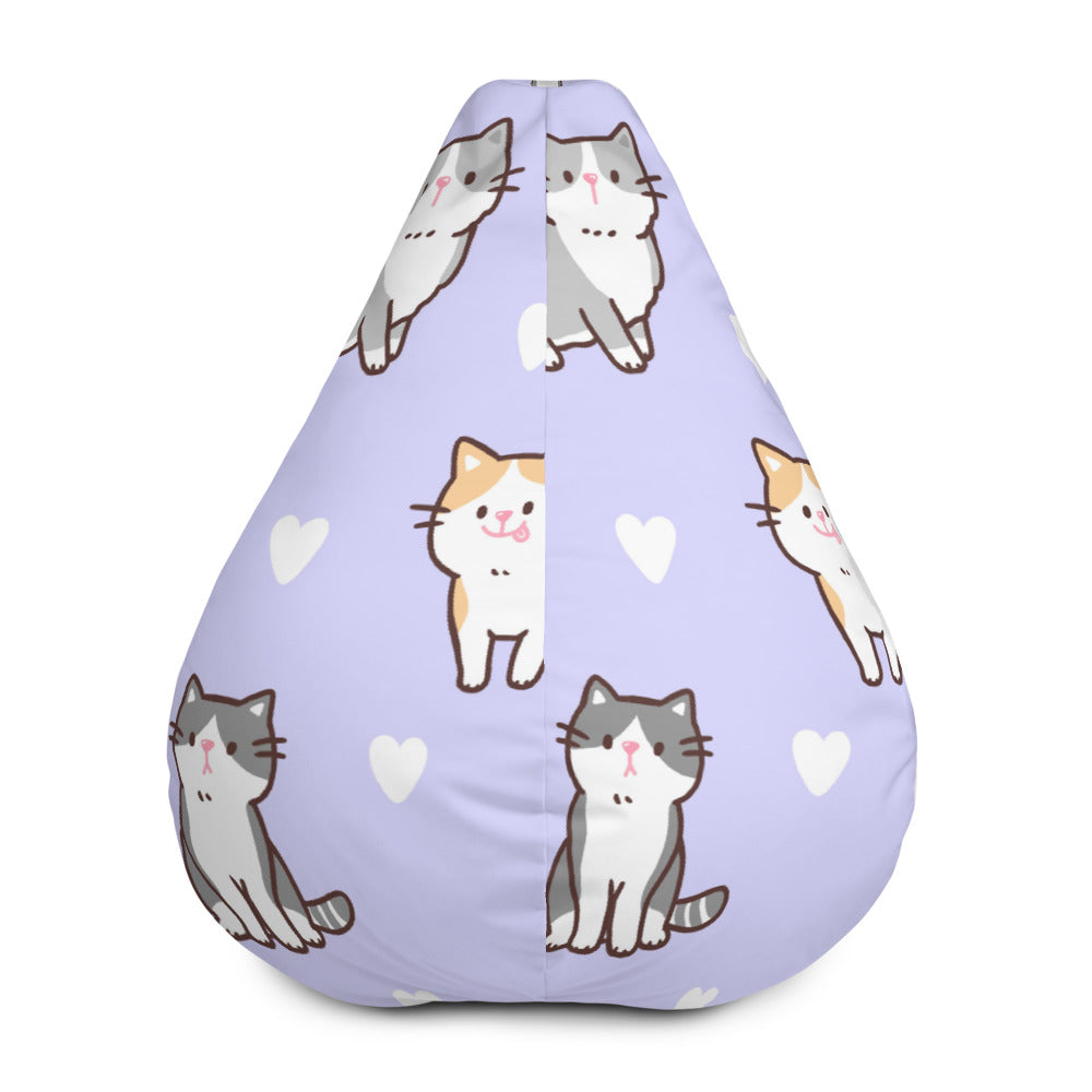 Fluffy Cats - Sustainably Made Bean Bag Chair Cover