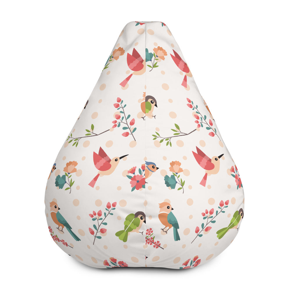 Birds Pattern - Sustainably Made Bean Bag Chair Cover
