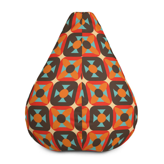 Retro Block - Sustainably Made Bean Bag Chair Cover