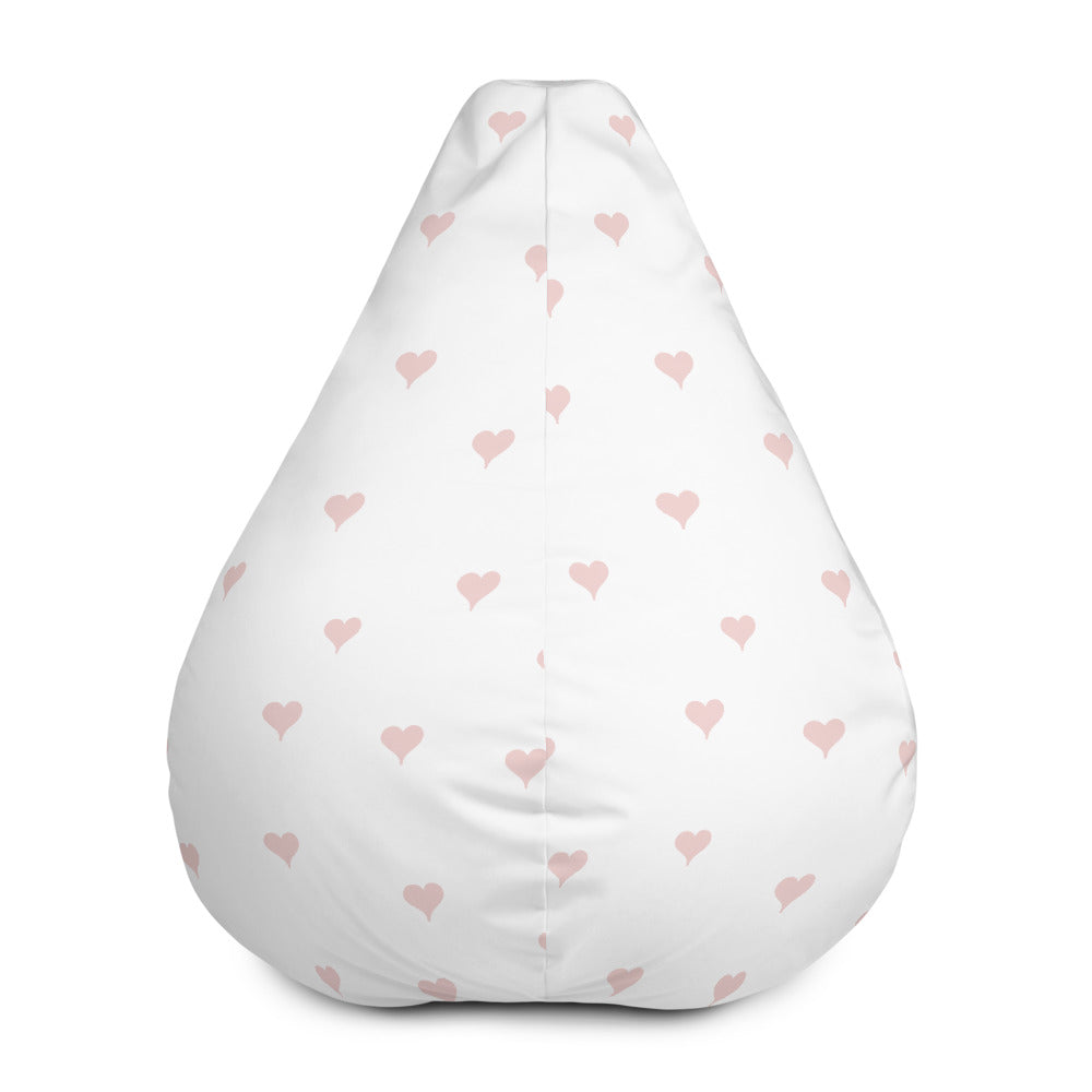 Hearts Pattern - Sustainably Made Bean Bag Chair Cover