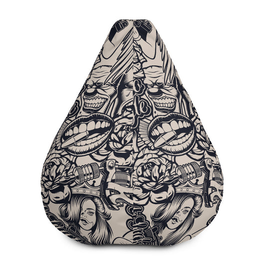 Tattoo Style - Sustainably Made Bean Bag Chair Cover