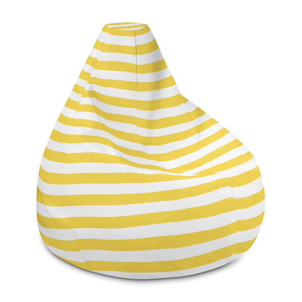 Yellow Stripes - Sustainably Made Bean Bag Chair Cover
