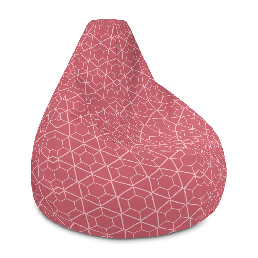Geometric Magenta - Sustainably Made Bean Bag Chair Cover