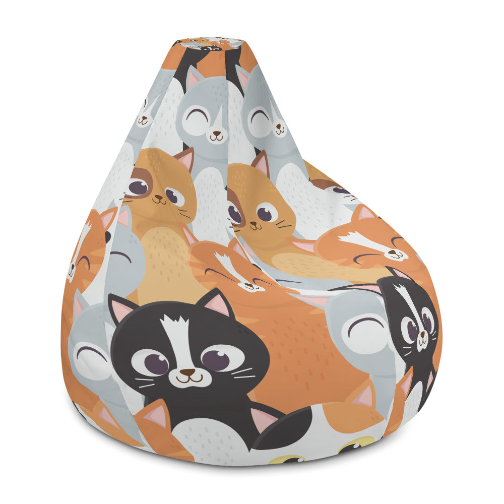 Cats Family - Sustainably Made Bean Bag Chair Cover