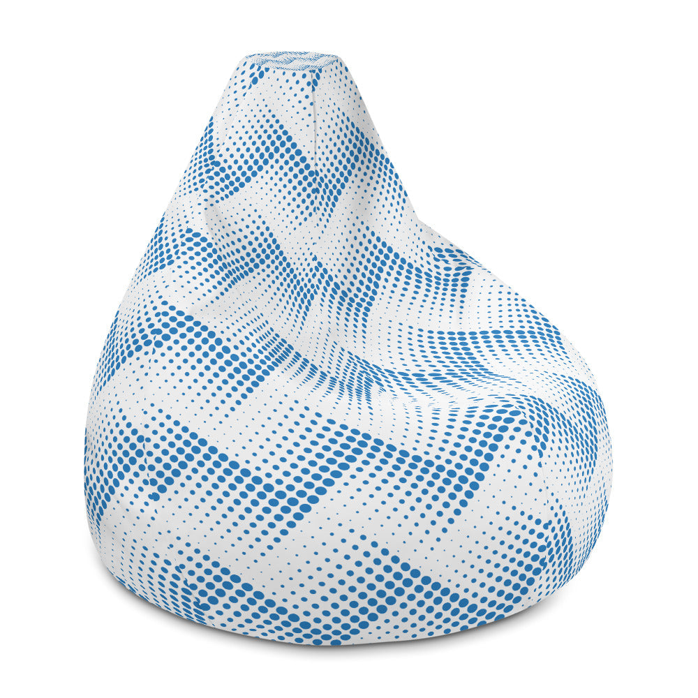 Blue Halftone - Sustainably Made Bean Bag Chair Cover