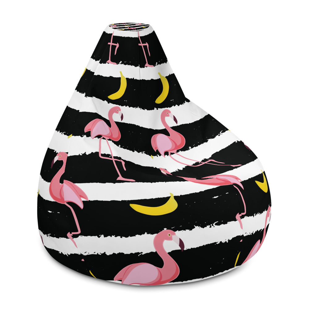 Banana Flamingo - Sustainably Made Bean Bag Chair Cover