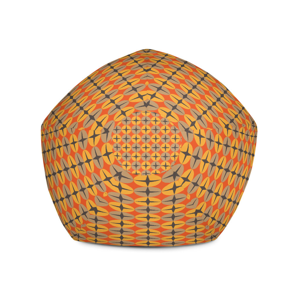 Retro Orange - Sustainably Made Bean Bag Chair Cover