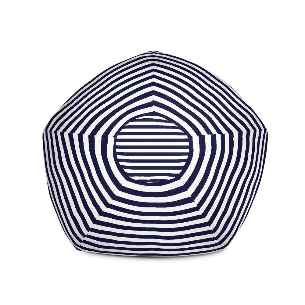 Navy Stripes - Sustainably Made Bean Bag Chair Cover
