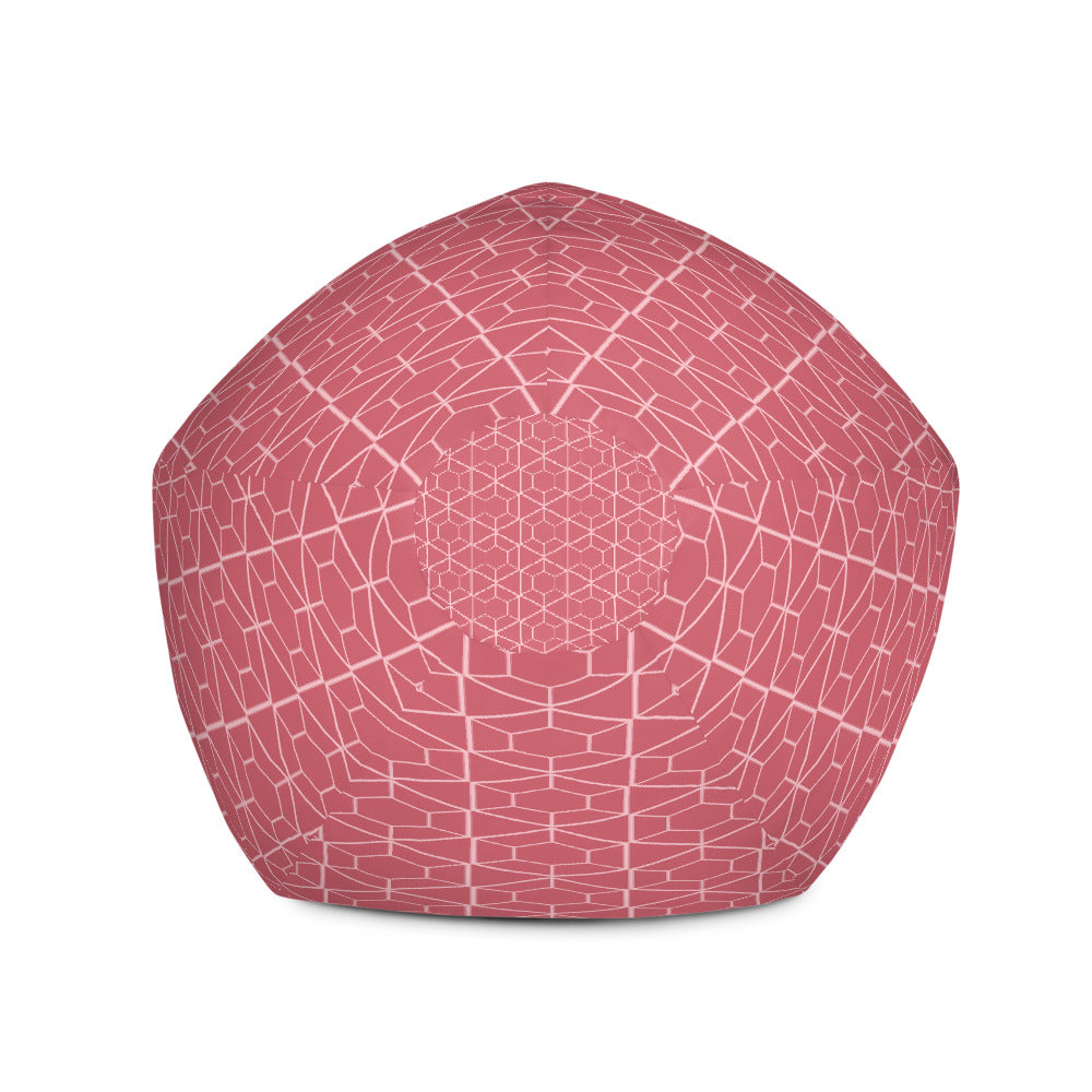Geometric Magenta - Sustainably Made Bean Bag Chair Cover