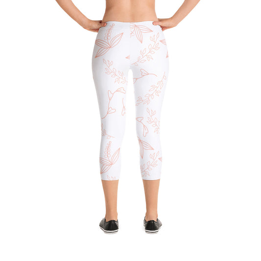 White Floral - Sustainably Made Leggings