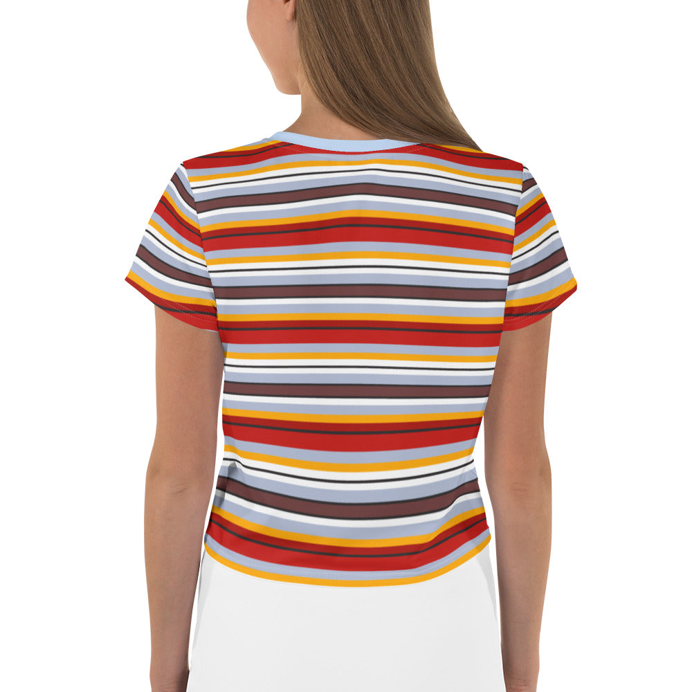 Multi Colored Lines - Inspired By Taylor Swift - Sustainably Made Crop Tee