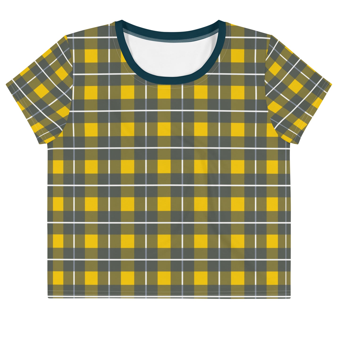 Yellow Tartan - Inspired By Harry Styles - Sustainably Made Crop Tee