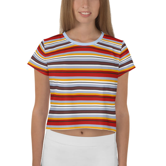 Multi Colored Lines - Inspired By Taylor Swift - Sustainably Made Crop Tee