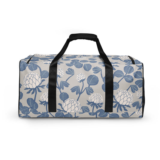 Grey Floral - Sustainably Made Duffle Bag