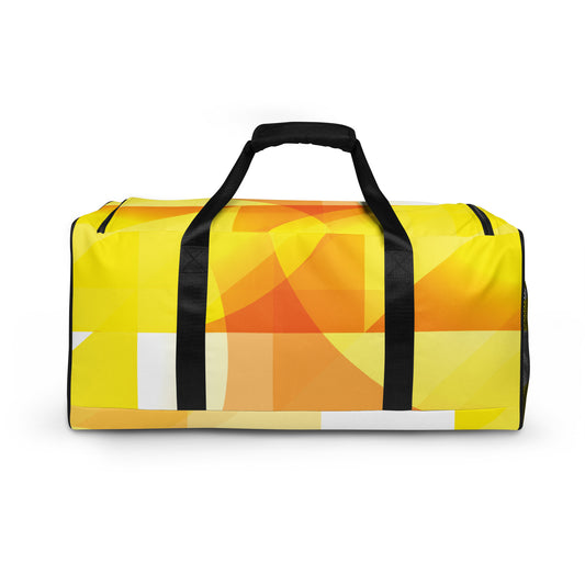 Yellow Abstract - Sustainably Made Duffle Bag