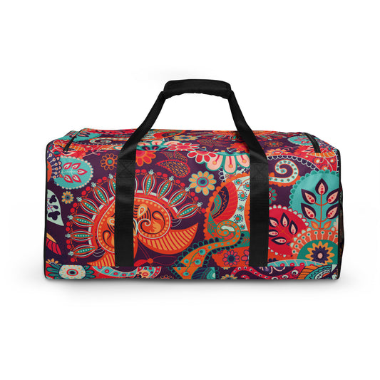 Multicolor Floral Tribe - Sustainably Made Duffle Bag