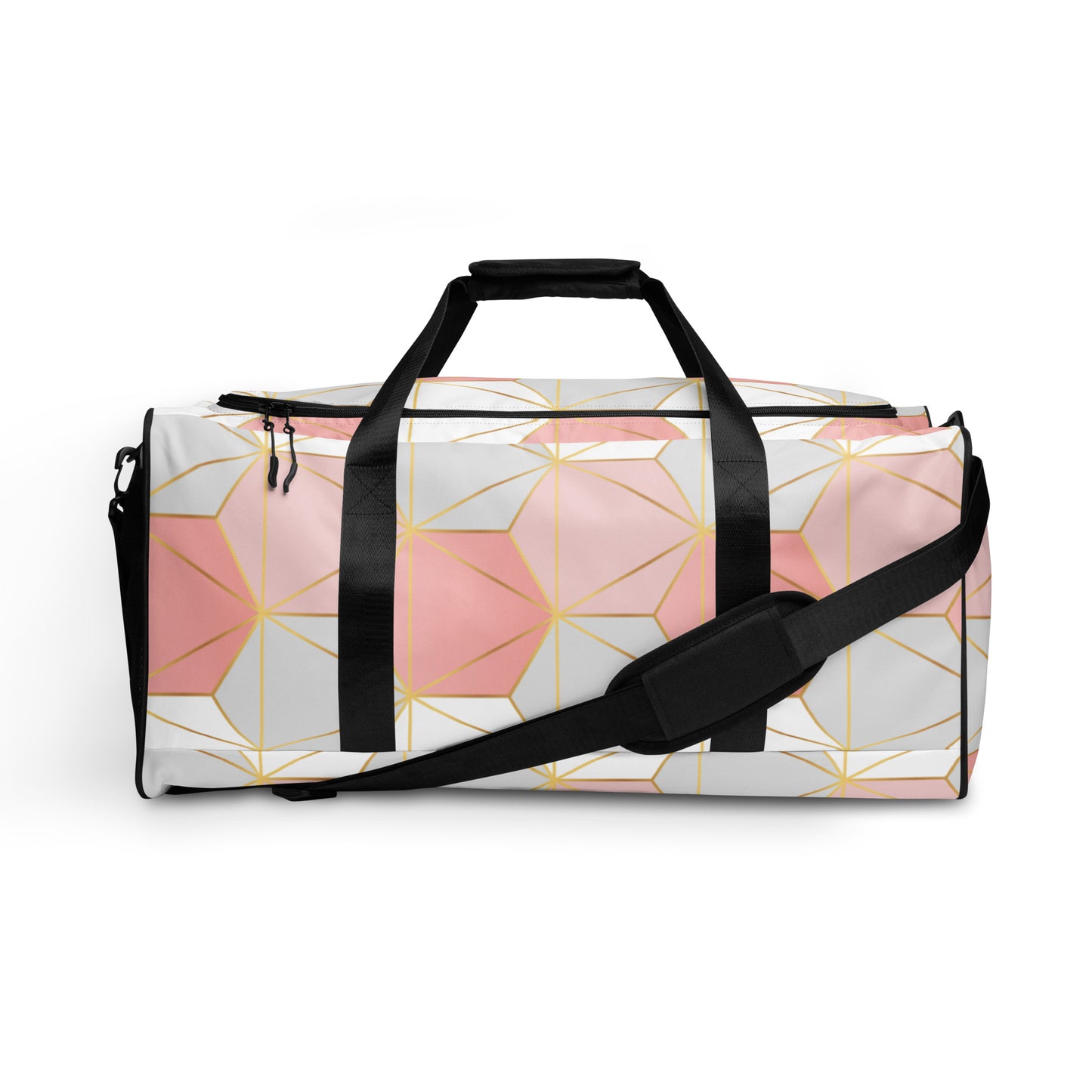 Hexagonal Lines - Sustainably Made Duffle Bag