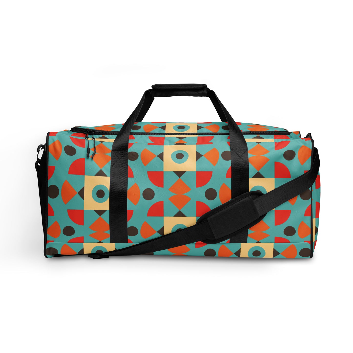 Retro Color Pattern - Sustainably Made Duffle Bag