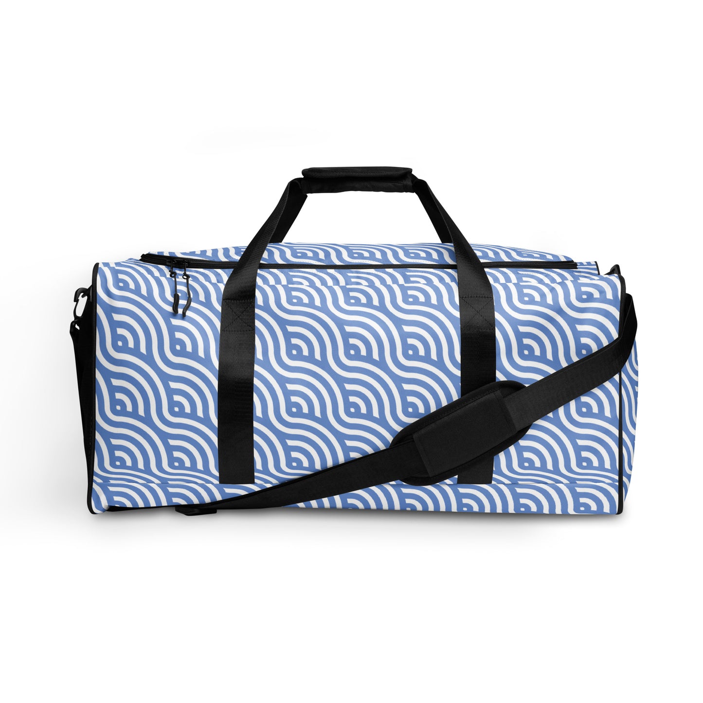 Blue Wave Pattern - Sustainably Made Duffle Bag