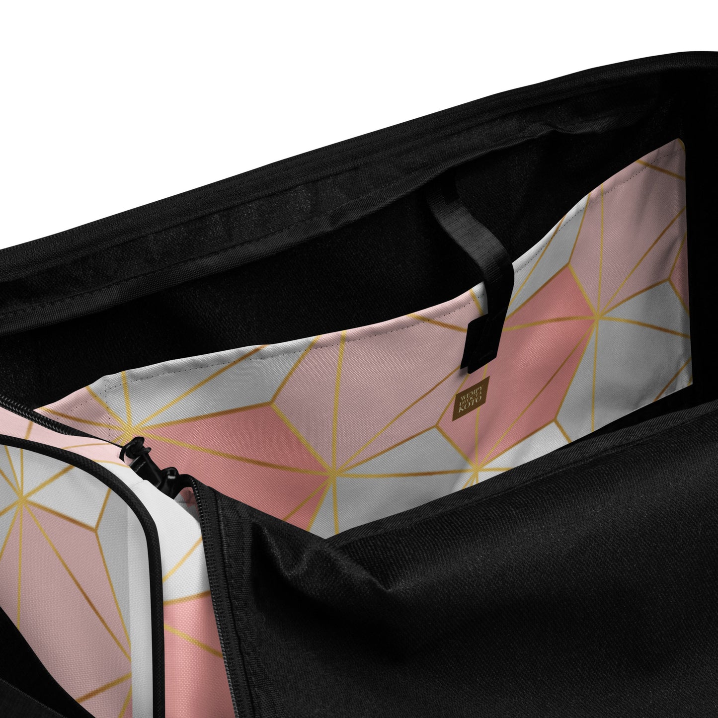 Hexagonal Lines - Sustainably Made Duffle Bag